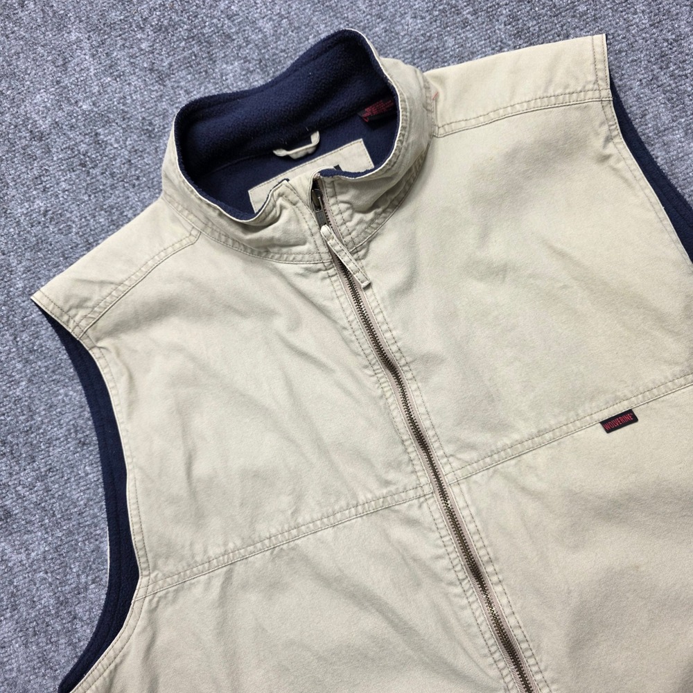 Wolverine Work‎ Vest Men's Size XL Tan Heavy-Duty Canvas Fleece Lined Full-Zip